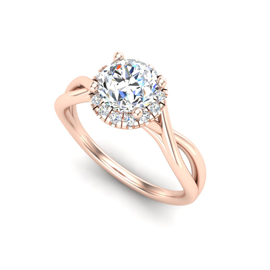 Adaline Halo Engagement Ring